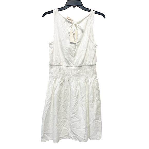 Universal Thread Women's Linen Mini Sleeveless Sundress White Size Small - Picture 2 of 5